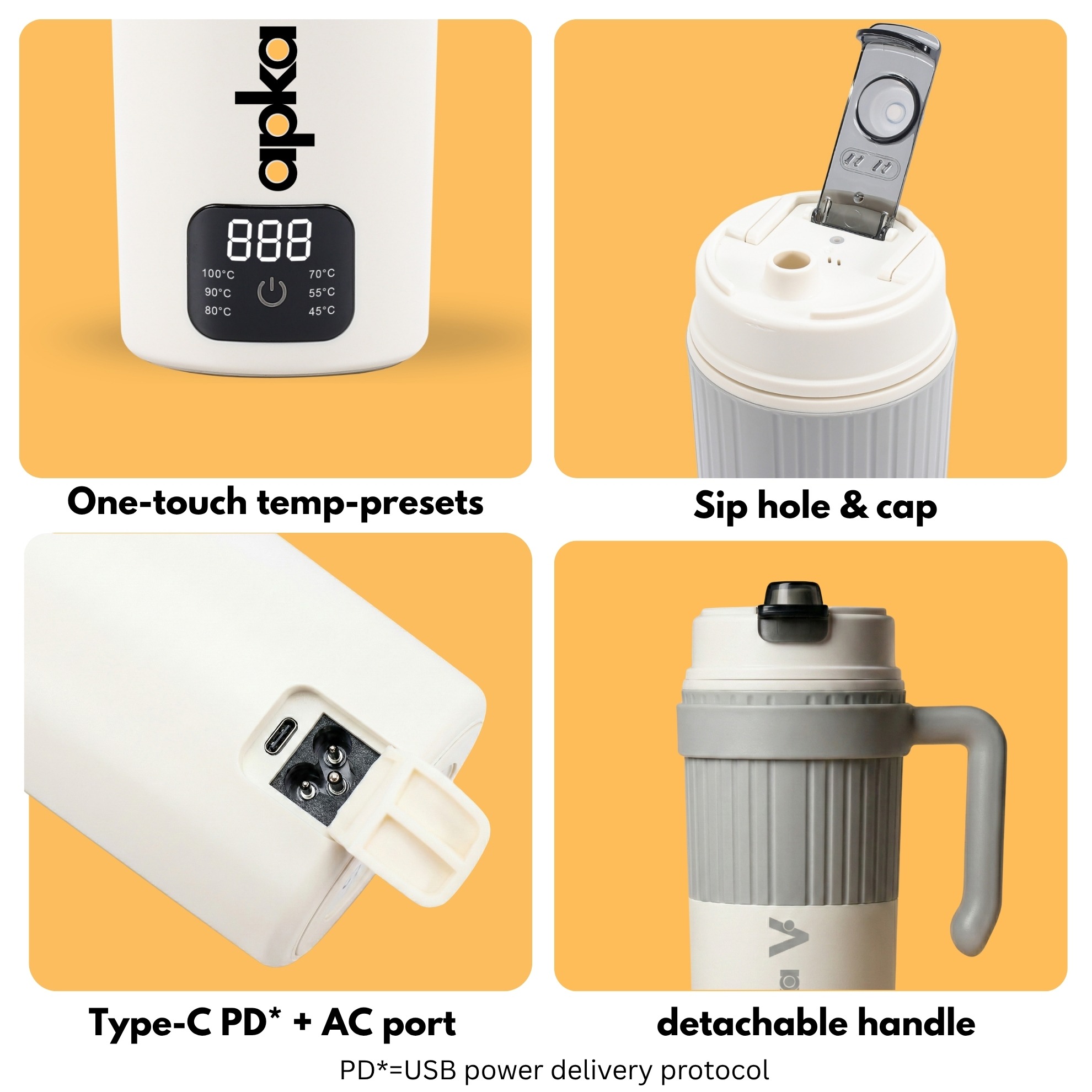 v mug kettle | portable hybrid electric water heater: car, train, home | 12 240v